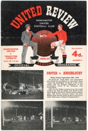 1956-57 Manchester United vs Charlton Athletic football programme