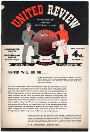 1957-58 Manchester United vs Nottingham Forest  football programme