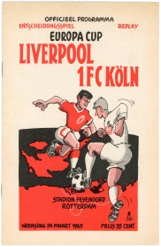 1964-65 F.C Koln vs Liverpool European cup 2nd replay football programme
