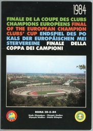 1984 European Cup Final Liverpool vs A.S Roma black edition football programmes