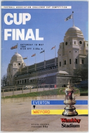 1984 F.A Cup Final Everton vs Watford football programme 